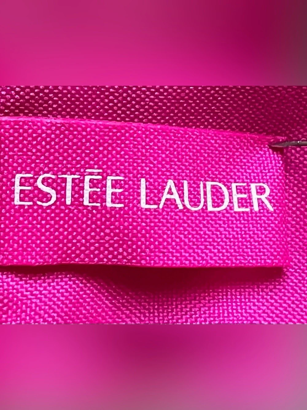 Estee Lauder Hot Pink Quilted Puffer Shoulder Tote with Detachable Strap